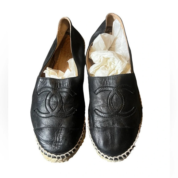 Chanel Black Espadrilles, size 37 - Picture 1 of 16